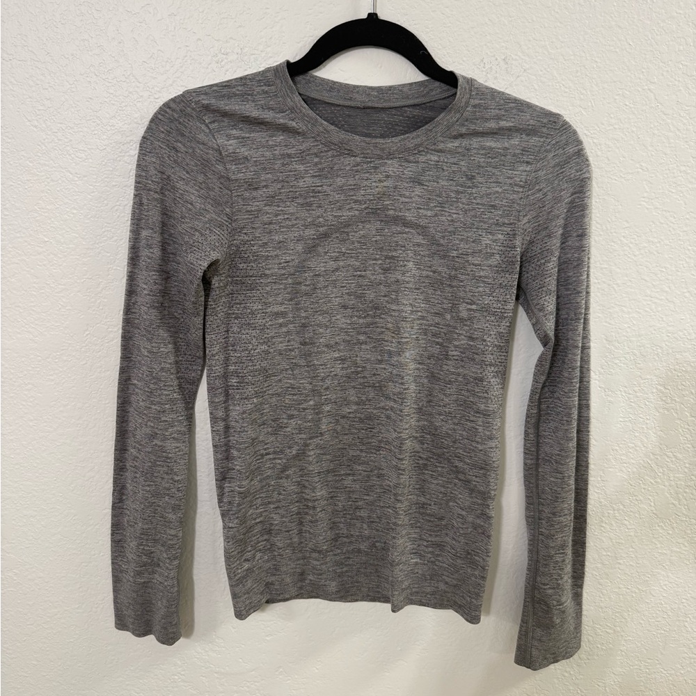 Lululemon Heather Gray Long Sleeve Swiftly
